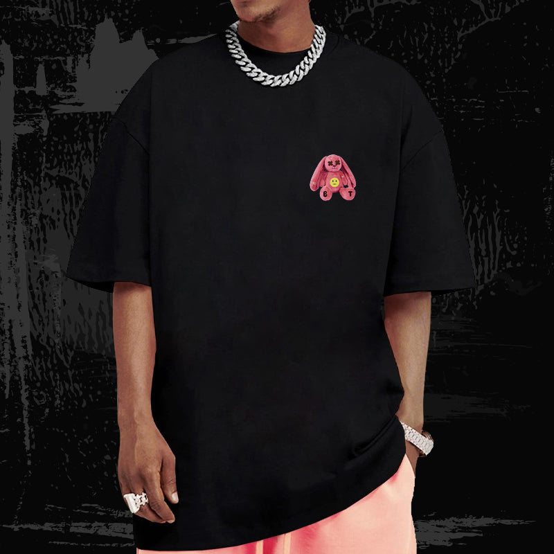 Black Tribe “Don’t Panic” Teddy Oversized T-Shirt – Black