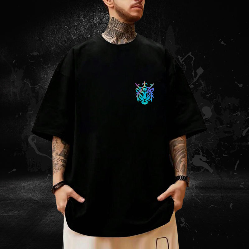Crown Tiger Reflective Oversized T-Shirt
