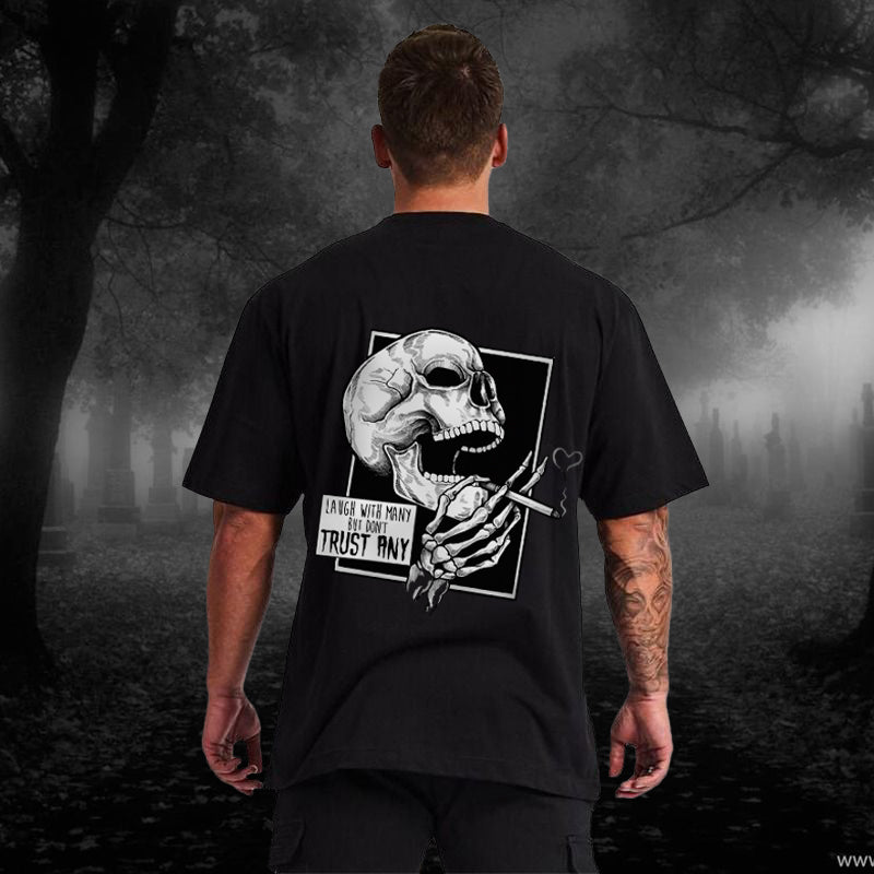 Laugh With Many Oversized T-Shirt – Black