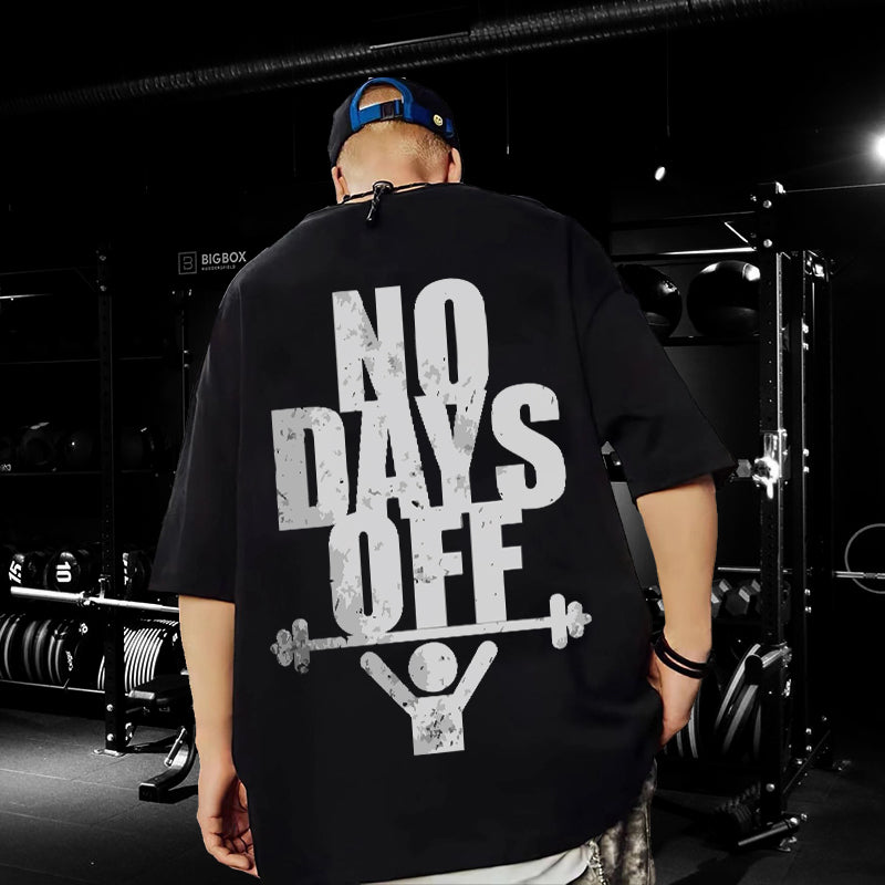NO DAY OFF Oversized T-Shirt – Black