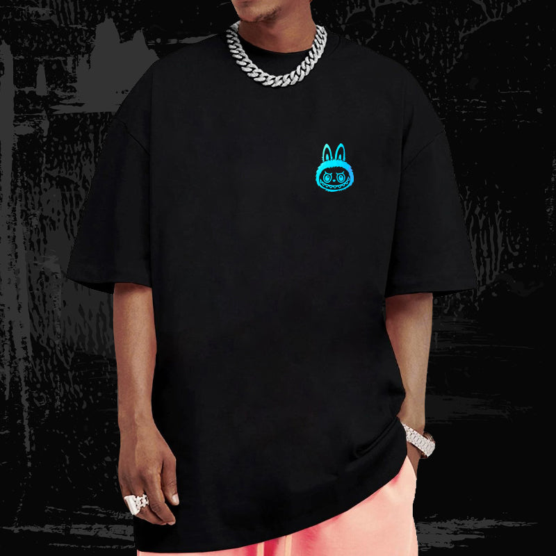 Labubu Reflective T-Shirt – Oversized | 240 GSM Premium Cotton