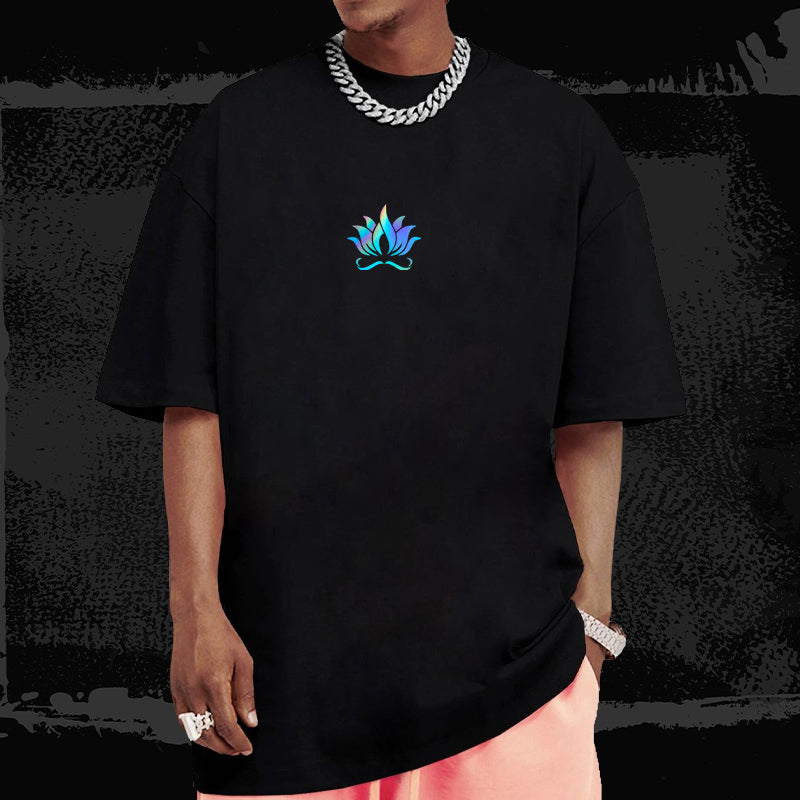 “Divine Drip” Reflective Ganesha Oversize Tee – 240 GSM