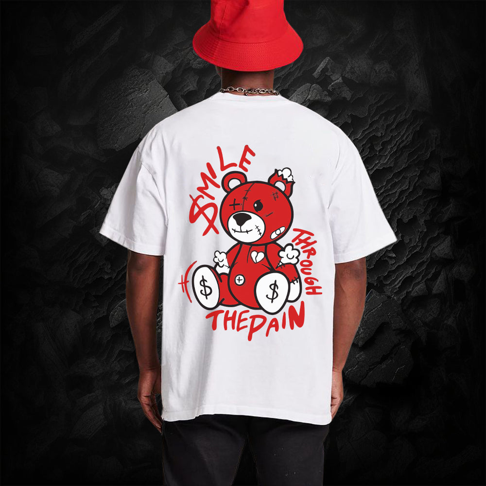 Smile Through the Pain – Warrior Spirit Oversized T-Shirt