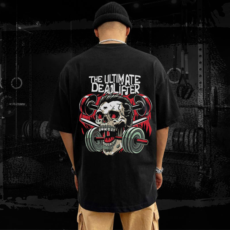 The Ultimate Deadlifter Oversized Gym T-Shirt – Black
