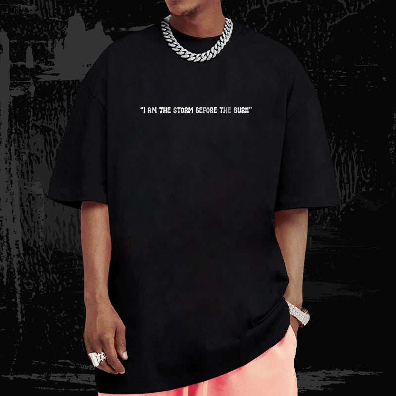 Walk Through The Fire T-Shirt – Silver Puff | Oversized 240 GSM