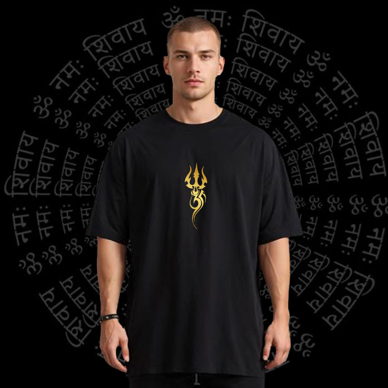 Golden Reflective Shiva T-Shirt – Divine Meets Bold