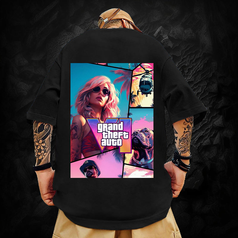 Grand Theft Auto-Inspired Graphic T-Shirt – Black | Unisex Streetwear