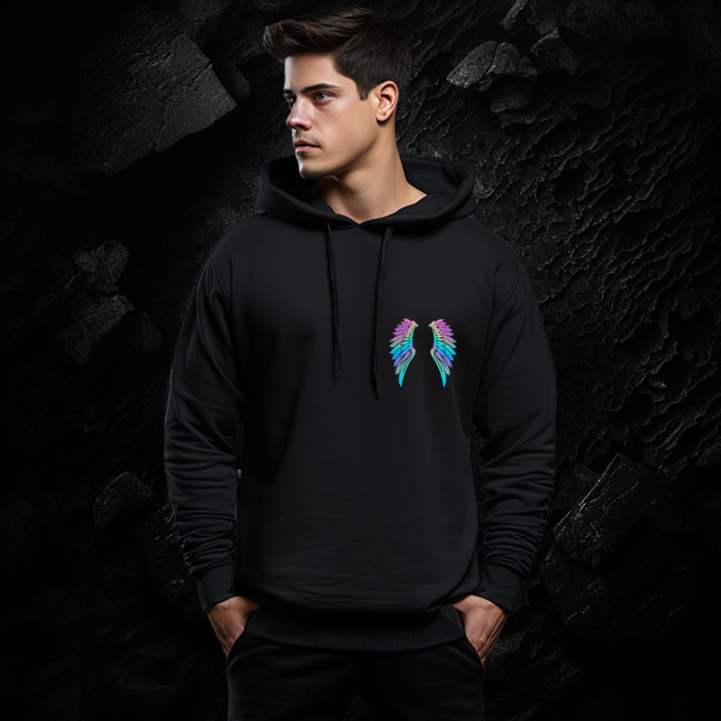 Reflective Hoodie Wings Design With “Be Awesome”