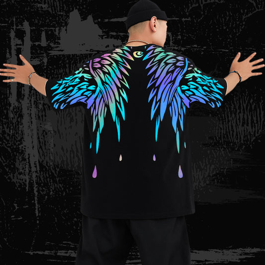 Wings” Reflective Oversize Tee – 240 GSM